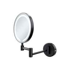 Magog Round LED Cosmetic Mirror Matt Black